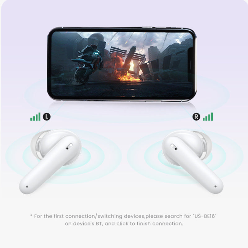 USAMS BE16 BE Series Transparent TWS Headset Wireless Bluetooth 5.3 Earbuds Lightweight In-Ear Headphones USAMS BE16 BE Series Transparent TWS Headset Wireless Bluetooth 5.3 Earbuds Lightweight In-Ear Headphones